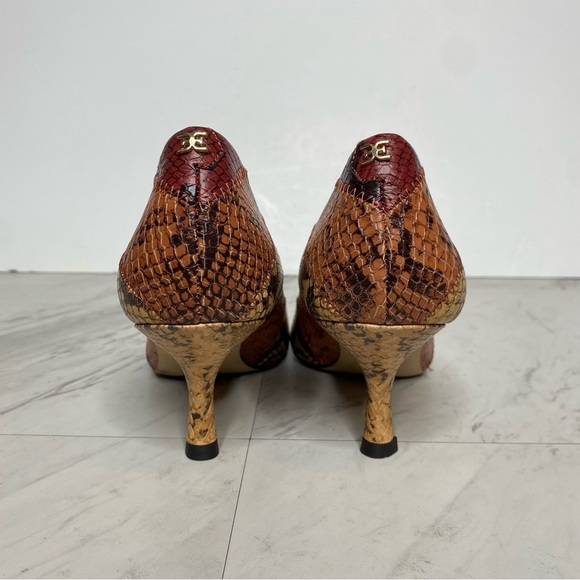 Sam Edelman Julianne Snakeskin Leather Pointy Toe Pump 7M - Picture 3 of 15